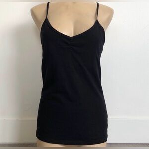 Jacob ~ Cami Top with Shelf Bra (Medium) Black, 100% Cotton
